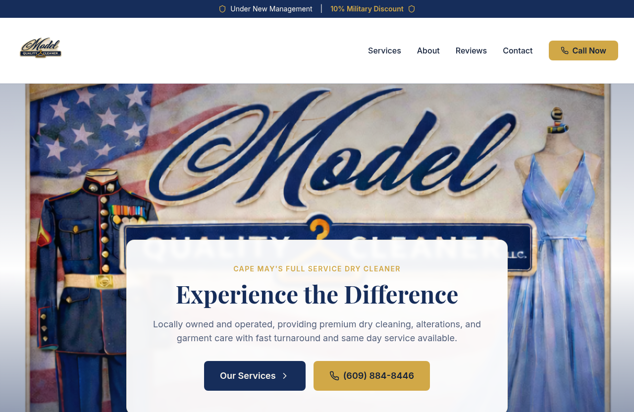 Homepage design for Model Quality Cleaner (modelqualitycleanerllc.com)
